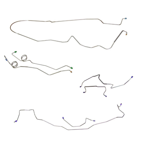 1978-83 Chevrolet GMC El Camino Caballero Power Disc Brake Line Kit 7pc, OE Steel