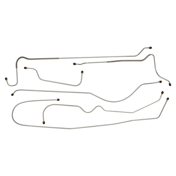1949-50 Chevrolet Special Hardtop w/MT Complete Drum Brake Line Kit 6pc, OE Steel