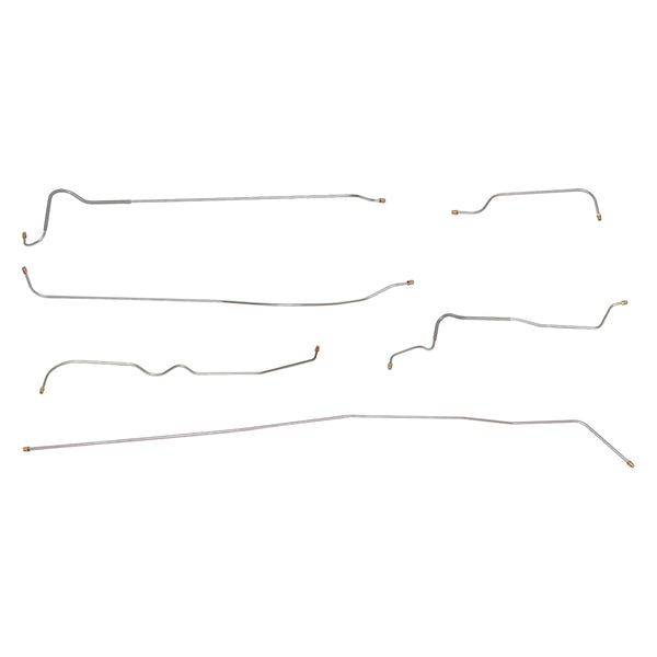 1949-50 Chevrolet Special Convertible w/MT Complete Drum Brake Line Kit 6pc, OE Steel