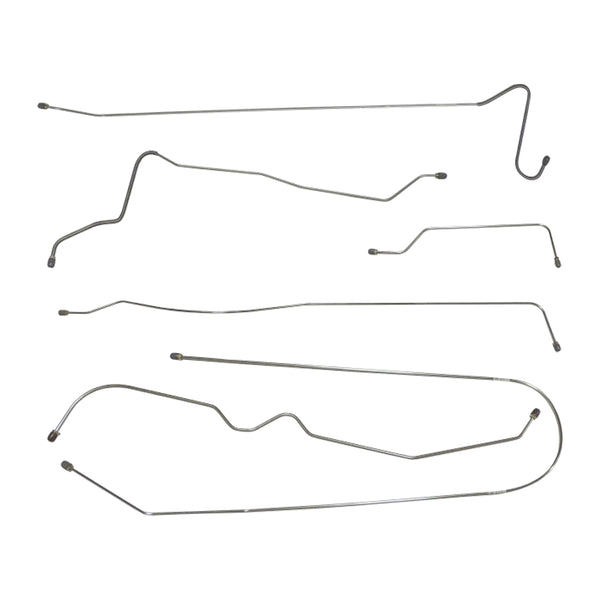 1951 Chevrolet Special Hardtop Complete Drum Brake Line Kit 6pc, OE Steel