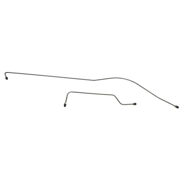 1953-54 Chevrolet Special Hardtop 3/16" Rear Axle Drum Brake Lines 2pc, OE Steel