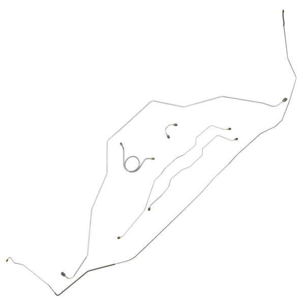 1965 Chevrolet Impala Convertible Power Drum Brake Line Kit 6pc, OE Steel