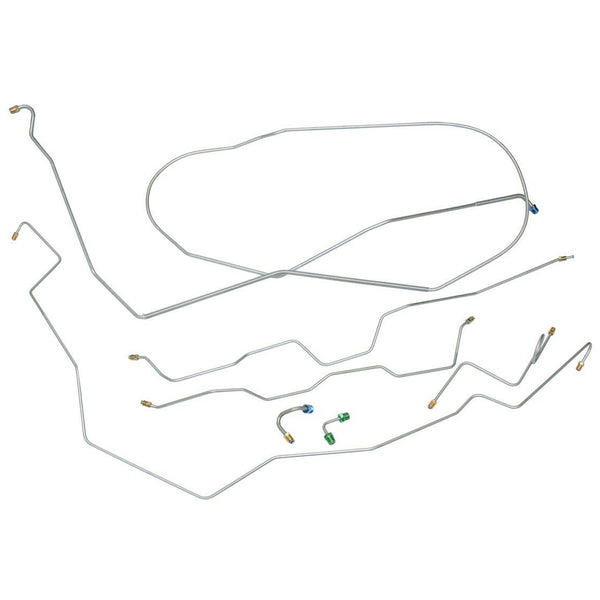 1969-70 Chevrolet Impala Power Disc Conversion Brake Line Kit 7pc, OE Steel