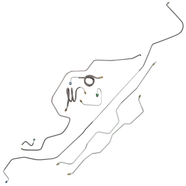 1970 Chevrolet Impala/SS V8 Power Disc Brake Line Kit 8pc, OE Steel