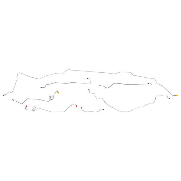 1977-90 Chevrolet Impala Station Wagon Power Disc Brake Line Kit 7pc, OE Steel