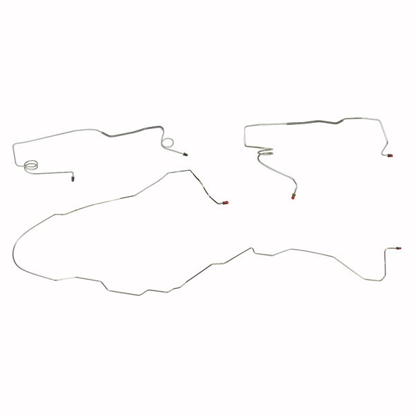 1991-1994 Chevrolet Caprice, Impala SS/4dr Sedan, Mid Chassis Brake Line Kit - 3pc - OE Steel