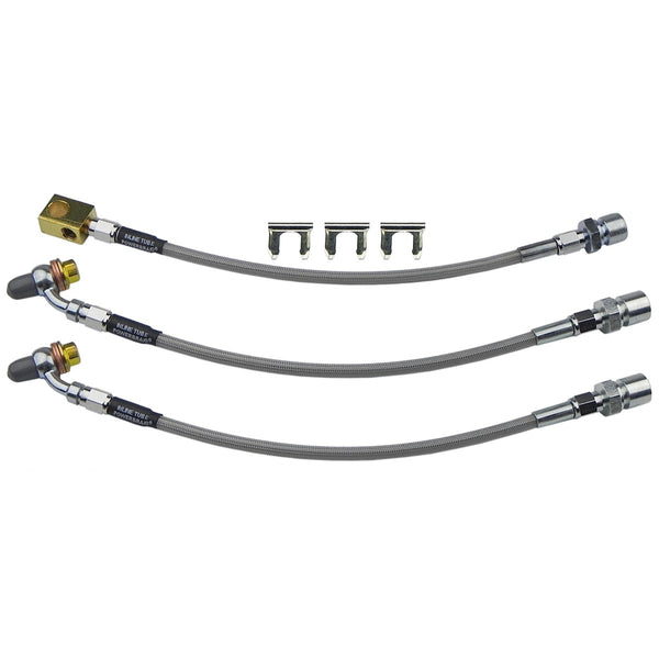 1978-87 Regal Monte Carlo El Camino Grand Prix Stainless Braided Brake Hose Kit 3pc