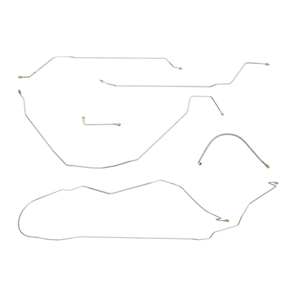 1964 Chevrolet Chevelle/Malibu/SS Convertible Manual Drum Brake Line Kit 6pc, OE Steel