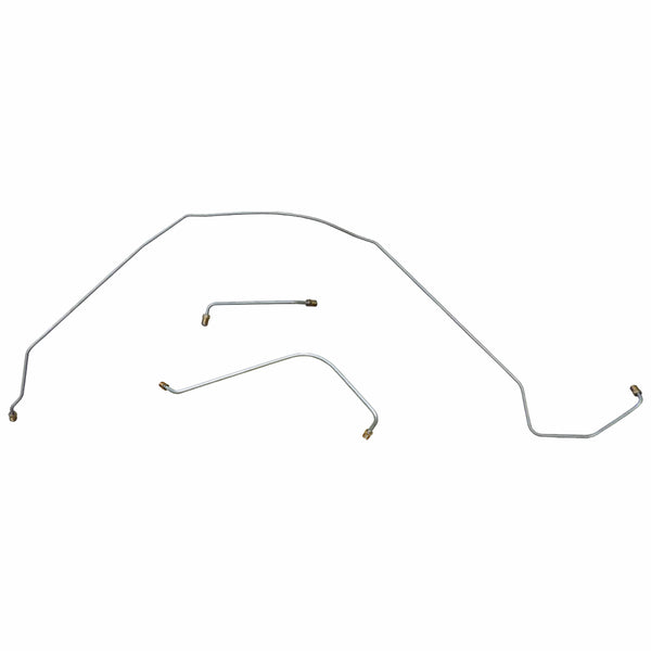 1964-66 Chevrolet Chevelle Malibu SS Power Drum Front Brake Line Kit 3pc, OE Steel
