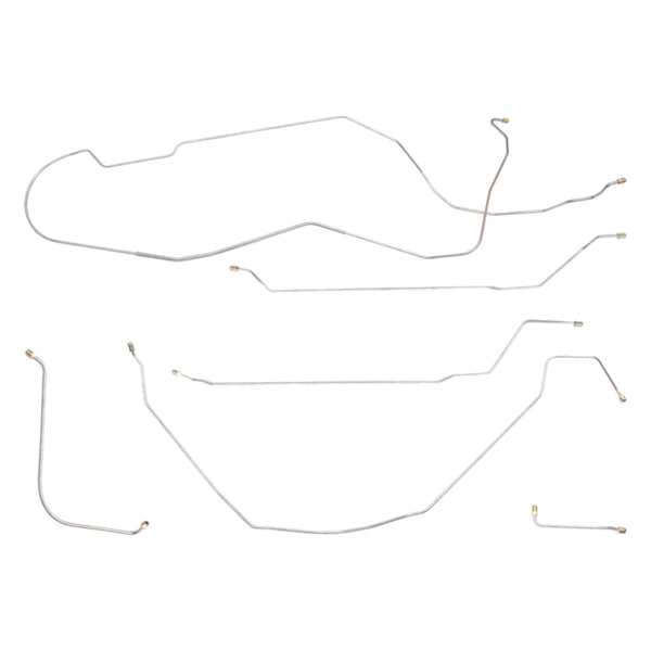 1966 Chevrolet Chevelle/Malibu Hardtop Power Drum Brake Line Kit 6pc, OE Steel