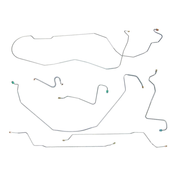 1967 Chevrolet Chevelle SS (Only) Hardtop Power Drum Brake Line Kit 7pc, OE Steel