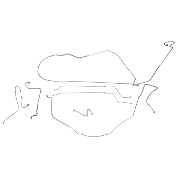 1967 Chevrolet Chevelle SS (Only) Convertible Power Disc Brake Line Kit 8pc, OE Steel