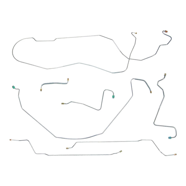 1967 Chevrolet Chevelle/Malibu (Non-SS) Hardtop Power Drum Brake Line Kit 7pc, OE Steel