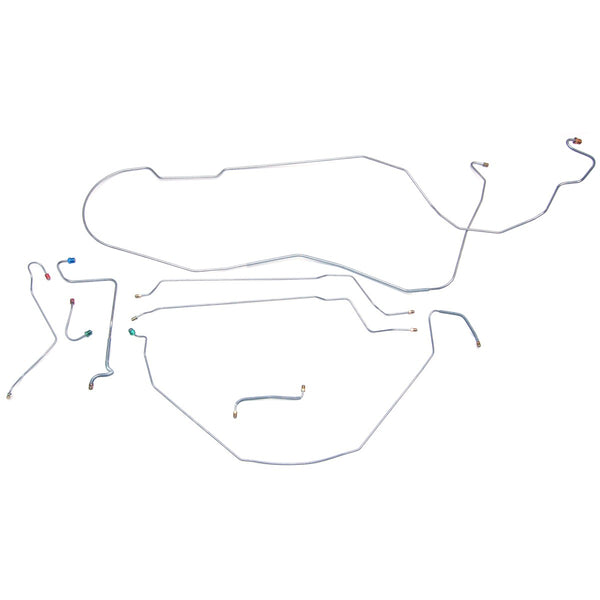 1967 Chevrolet Chevelle Malibu (Non-SS) Hardtop Power Disc Brake Line Kit 8pc, OE Steel