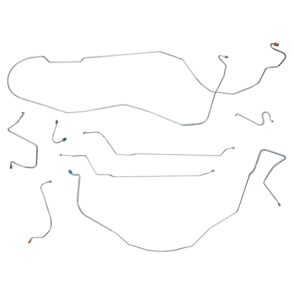 1967 Chevrolet Chevelle SS (Only) Hardtop Manual Disc Brake Line Kit 8pc, OE Steel