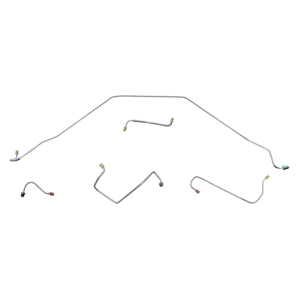 1967 Chevrolet Chevelle Malibu SS Manual Disc Front Brake Line Kit 5pc, OE Steel