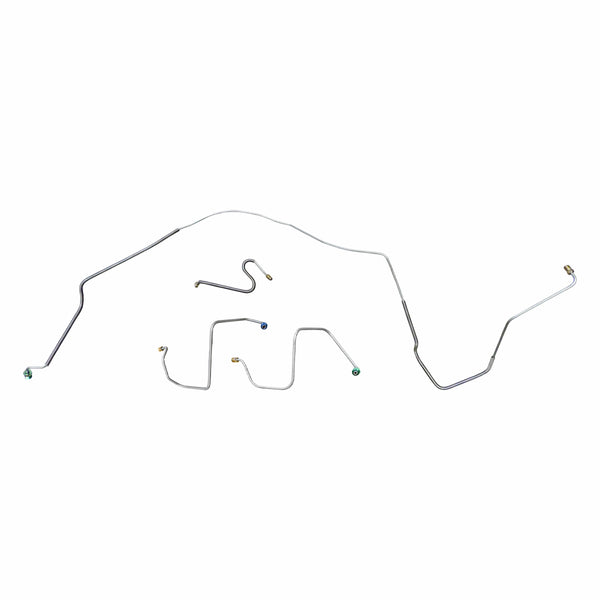 1967 Chevrolet Chevelle SS Manual Drum Front Brake Line Kit 4pc, SS Only, OE Steel