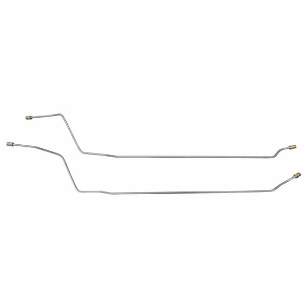 1967 Chevrolet Chevelle Malibu SS Hardtop Convertible 3/16" Rear Axle Brake Lines 2pc, OE Steel