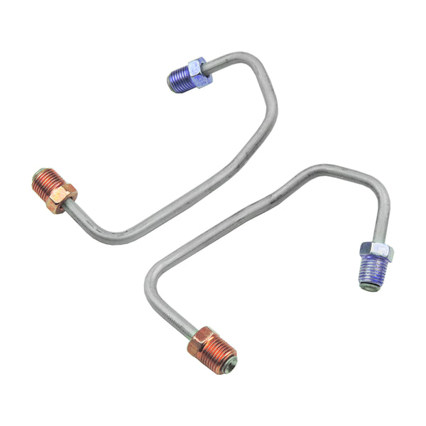 1968 Chevrolet Chevelle/Malibu/SS (7/16-24 Right & Left @ Aftermarket Caliper) Four-Piston Disc Caliper Lines 2pc, OE Steel