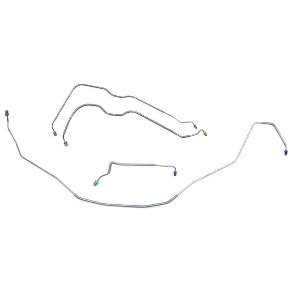 1968 Chevrolet Chevelle/El Camino SS (Only) Power Drum Front Brake Line Kit 4pc, OE Steel