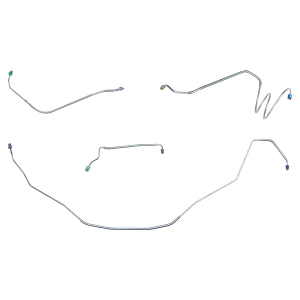 1968 Chevrolet Chevelle/El Camino SS (Only) Manual Drum Front Brake Line Kit 4pc, OE Steel
