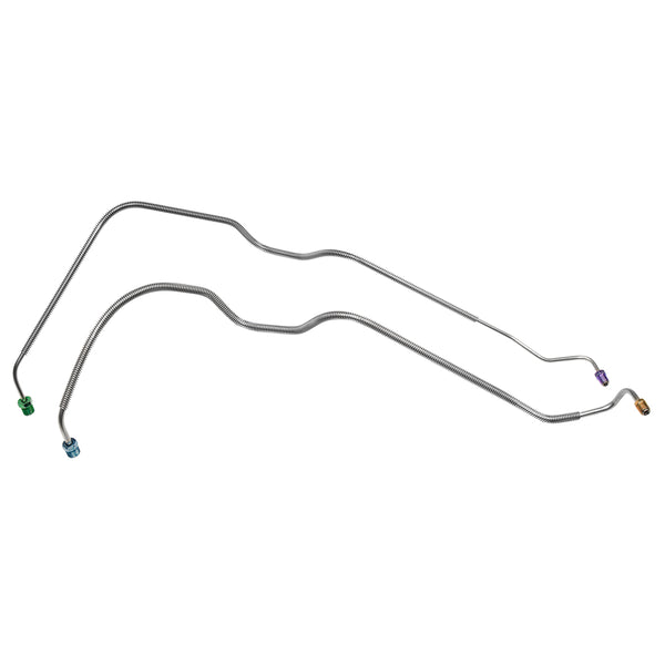 1968-72 Chevelle, El Camino, GTO, 442, GS, Wagon, 4 Door, Power Drum Master Cylinder Lines, 2pc, OE Steel