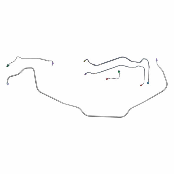 1969 Chevrolet Chevelle Malibu El Camino Power Disc Front Brake Line Kit 5pc, OE Steel