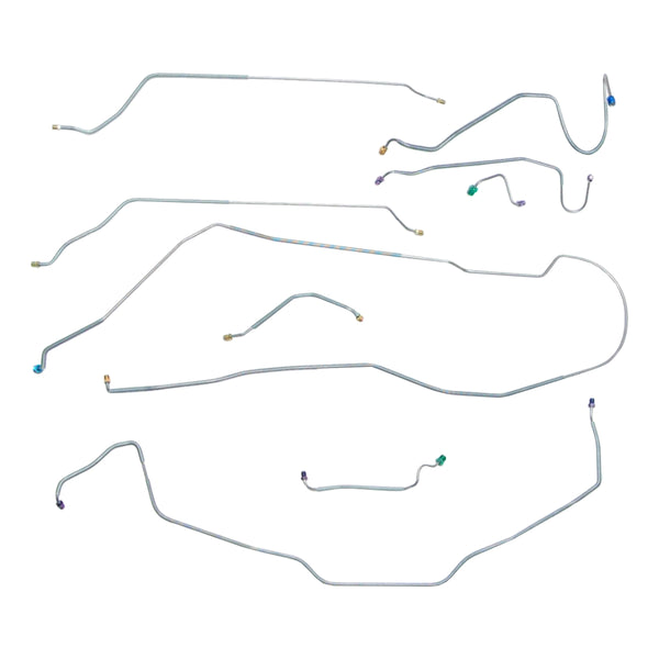 1970 Chevrolet Chevelle/Malibu/SS Hardtop Manual Disc Brake Line Kit 9pc, OE Steel