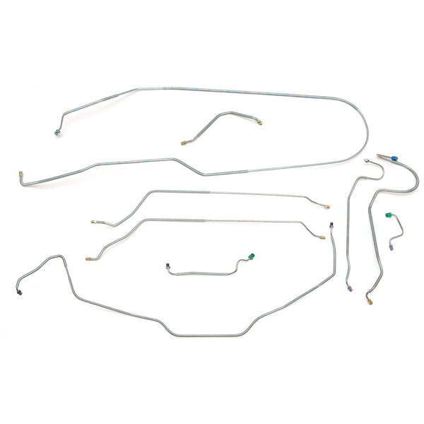 1970 Chevrolet Chevelle/Malibu/SS Convertible Manual Disc Brake Line Kit 9pc, OE Steel