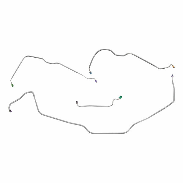 1970-72 Chevrolet Chevelle/Malibu/El Camino Power Drum Front Brake Line Kit 4pc, OE Steel