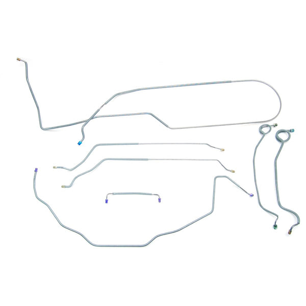 1971-72 Chevrolet Chevelle/Malibu/SS Convertible Manual Disc Brake Line Kit 7pc, OE Steel