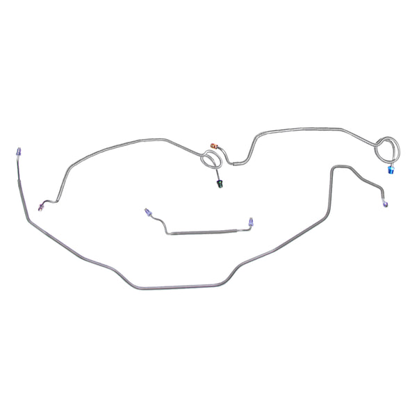 1971-72 Chevrolet Chevelle/Malibu/SS Manual Disc Front Brake Line Kit 4pc, OE Steel