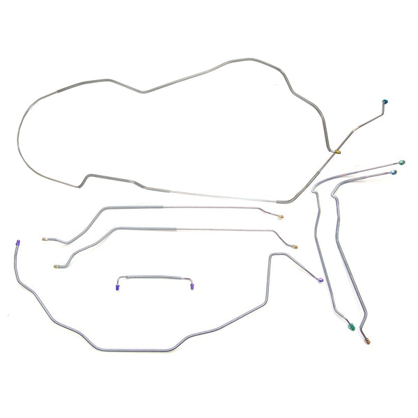 1971-72 Chevrolet Chevelle Station Wagon Power Disc Brake Line Kit 7pc, OE Steel
