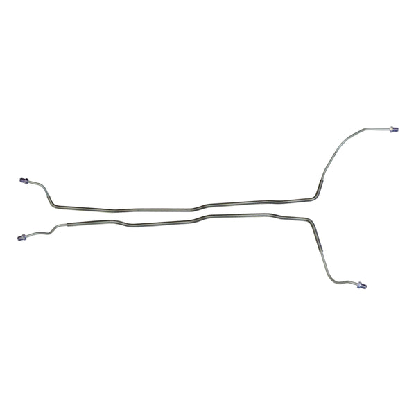 1976-77 Chevrolet Chevelle El Camino Monte Carlo 3/16" Rear Axle Brake Lines 2pc, OE Steel