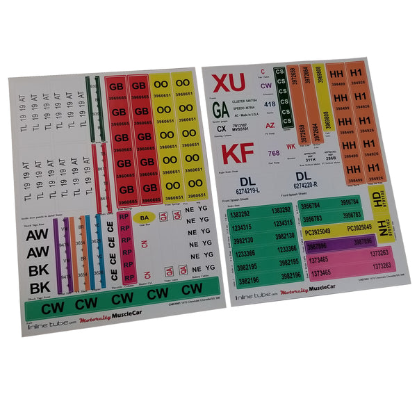 Concourse Detail Decals, 1970 Chevelle SS 396