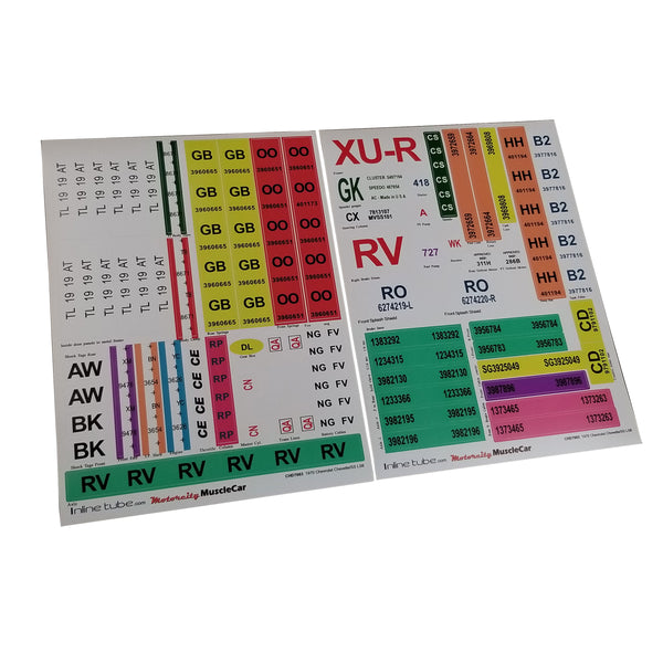 Concourse Detail Decals 1970 Chevelle Malbu SS LS6