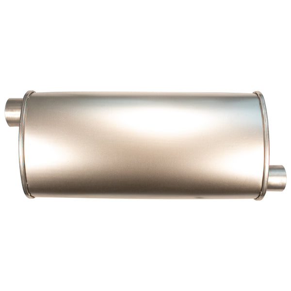 1968-72 Chevelle Offset 21" Muffler, Oversized 2-1/2" Inlet 2-1/4" Outlet, Each