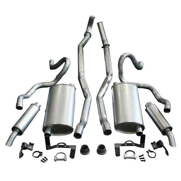 1970-72 Chevrolet Chevelle Complete Exhaust System For Big Block 2-1/2 Head Pipes 2" Tail Pipes With Resonators