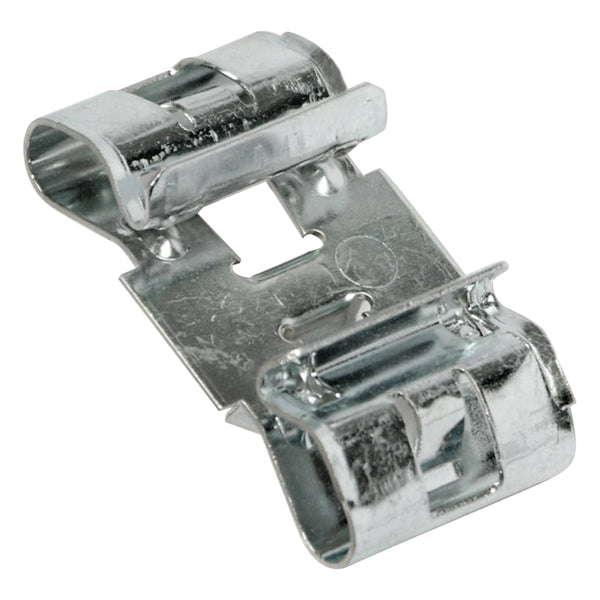 Brake And Fuel Line Clip Double Snap in Clip Silver Zinc 1pc
