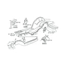 Brake and Fuel Line Clip Double Line Clip with Rivet Painted Red 1pc