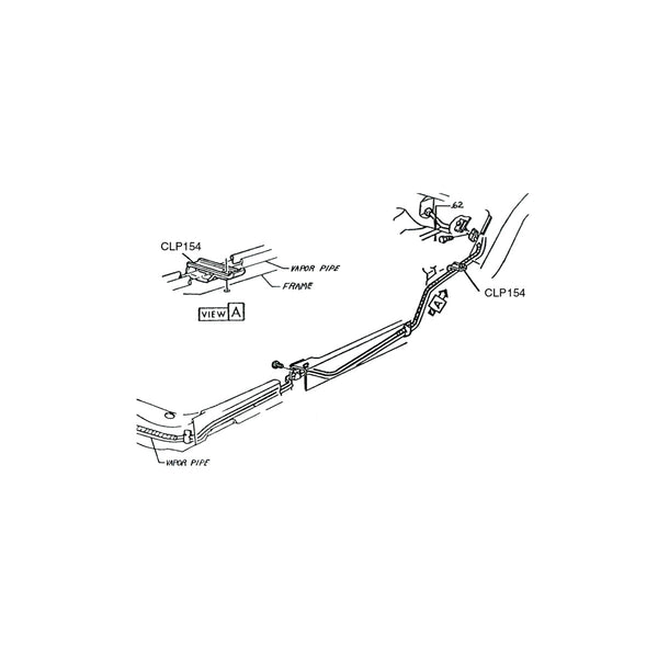 Brake And Fuel Line Clip GM A-body Frame Clip Phosphate 1pc