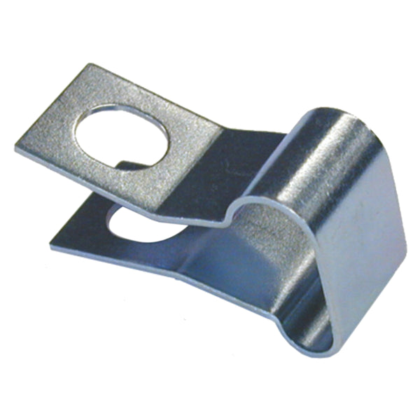 Brake and Fuel Line Clip 1/4" & 3/8" GM A-Body Top Double Clip Silver 1pc