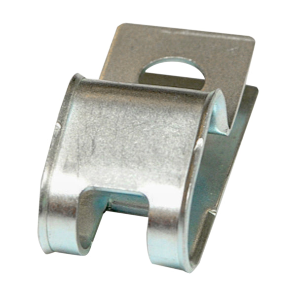 Brake and Fuel Line Clip Double R Style 1/2" & 3/8" No Tab Silver Zinc 1pc