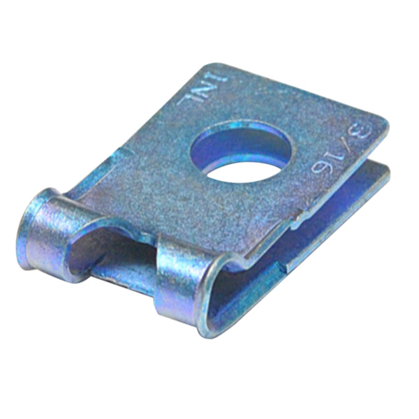 Brake and Fuel Line Clip Single R Style 3/16" No Tab Blue Zinc 1pc