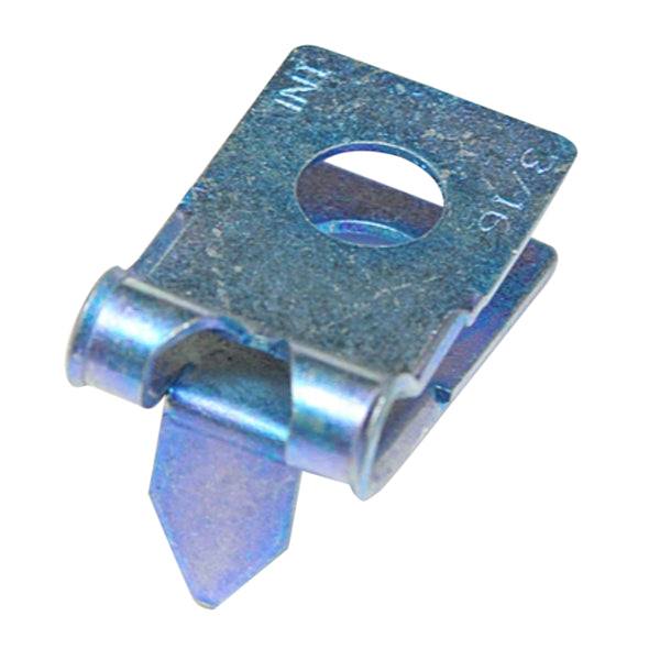 Brake and Fuel Line Clip Double R Style 3/16" with Tab Blue Zinc 1pc