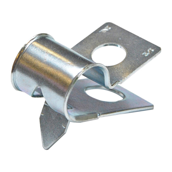 Brake and Fuel Line Clip Single 1/2" R Style with Tab Silver Zinc 1pc