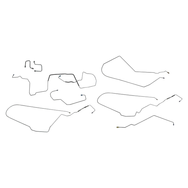 2006-07 Chevrolet Monte Carlo Four-Wheel Disc w/ABS Complete Brake Line Kit (w/Flex) 8pc, OE Steel