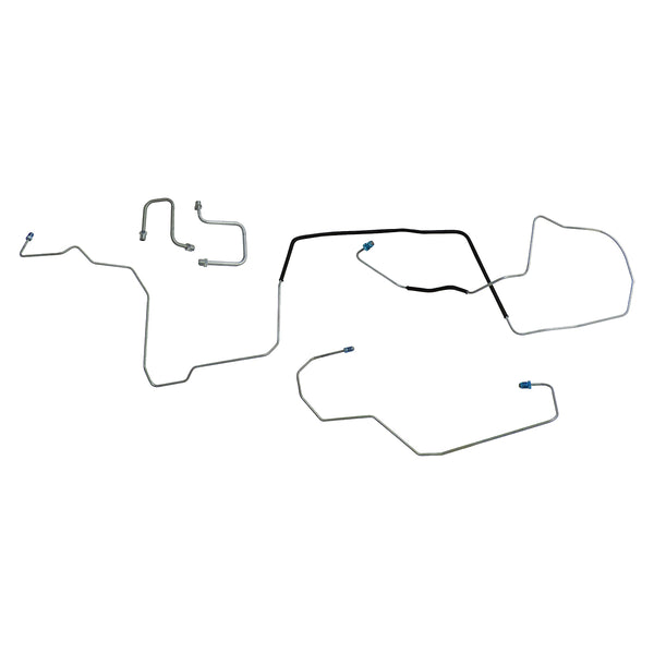 2006-07 Chevrolet Monte Carlo Four-Wheel Disc w/ABS Front Brake Line Kit (w/o Flex) 4pc, OE Steel