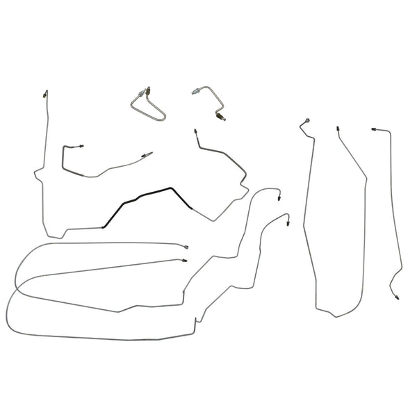 2000-05 Chevrolet Monte Carlo Four-Wheel Disc w/ABS Complete Brake Line Kit (w/o Flex) 8pc, OE Steel