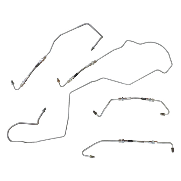 2000-05 Chevrolet Monte Carlo Four-Wheel Disc w/ ABS Front Brake Line Kit (w/ Flex), 4pc, OE Steel